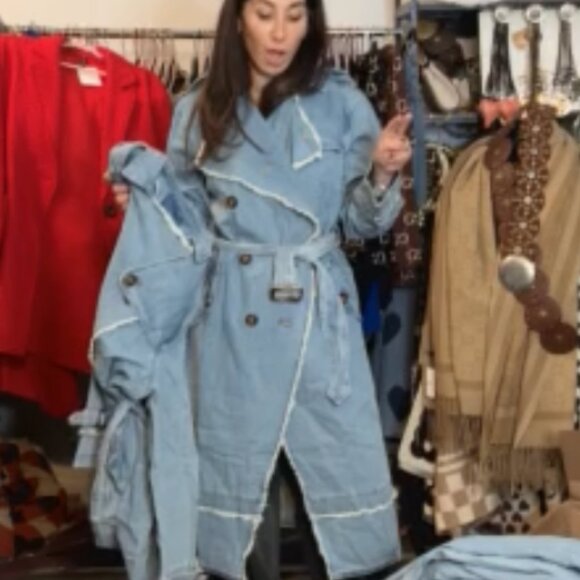 MOMS DENIM TRENCH - Picture 1 of 1